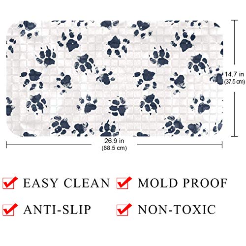 Tapis de bain antidérapant à ventouses pour sol en marbre 35x67cm