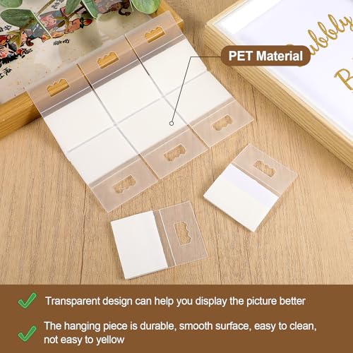 Image of 30 Pcs Picture Hangers Adhesive Sawtooth Adhesive Picture Hanger Plastic Sawtooth No Nail Picture Hangers