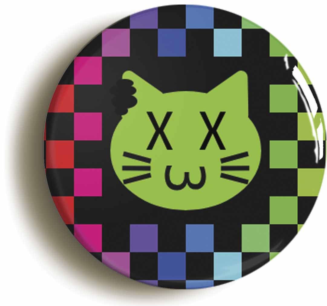 Ozorath Zombie Cat Fridge Magnet (Circular 2Inch / 50Mm Diameter)
