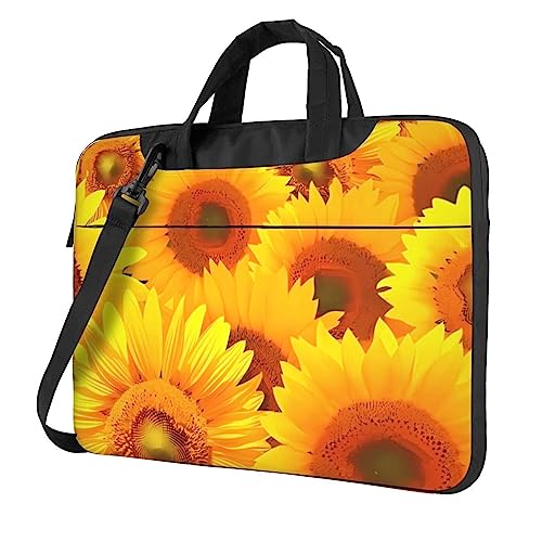Porte-documents ordinateur imprimé tournesol aux finitions slim