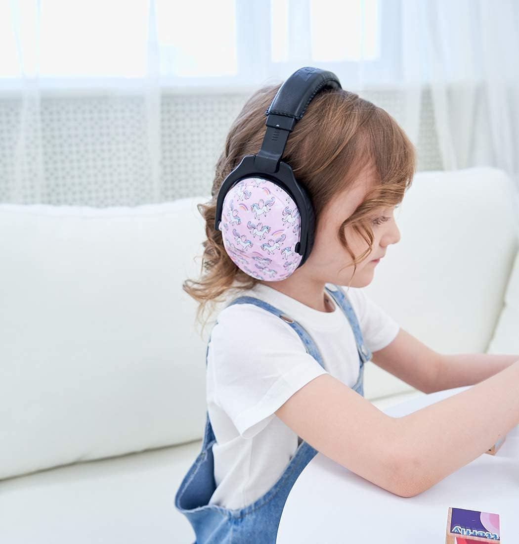 ZOHAN Kids Ear Protection 3 Pack, Hearing Protection Safety Ear Muffs for Children Have Sensory Issues, Adjustable Noise Reduction Earmuffs for Concerts, Fireworks, Air Shows (Nebula&Rap&Unicorn)