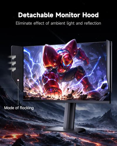 Image of KTC 25M2 Pro 400Hz Gaming Monitor, 24.5 Inch 360Hz Gaming Monitor 1080P, Fast IPS, 1ms GTG, DAC, Adaptive Sync, Vertical Monitors w /Shielding Hood, HDMI DP, Tilt /Swivel /Pivot /Height Adjustment, VESA