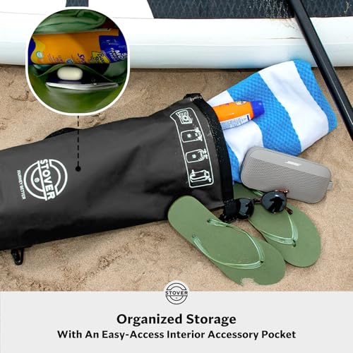 Image of STOVER 5 /10 /25 /30 /40L Waterproof Dry Bag, Medium Lightweight Roll Top Dry Bag Backpack w /Waterproof Phone Case, Kayaking, Travel, Hiking, Fishing, Tubing, Camping, the Beach, Men /Women (Black)