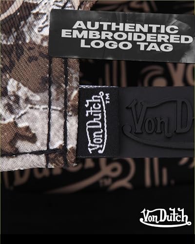 Image of Von Dutch Mens & Womens Trucker Hat - Adjustable Snapback Curved Brim Realtree Camo Hunting Baseball Cap for Men and Women
