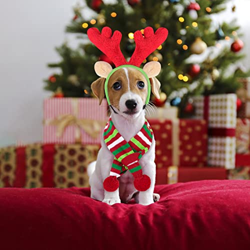 Disfraz Navidad BWOGUE Reno con Bufanda para Perros S miniatura 7