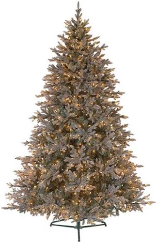 Bethlehem Lighting GKI Baby Pine Blue Pre-Lit PE Artificial Christmas Tree with Clear Lights, 7.5'