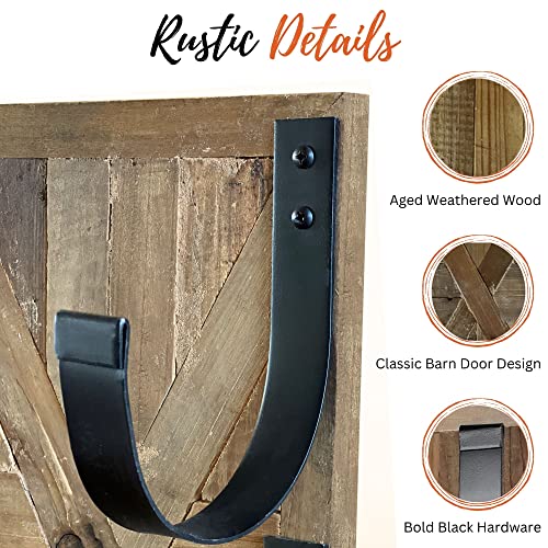 Autumn Alley Rustic Farmhouse Towel Rack For Rolled Towels – Stunning Barn Wood Farmhouse Bathroom Decor For Wall – Expertly Inlaid Wood With Matte Black Bar For Rustic Bathroom Decor #TOP2