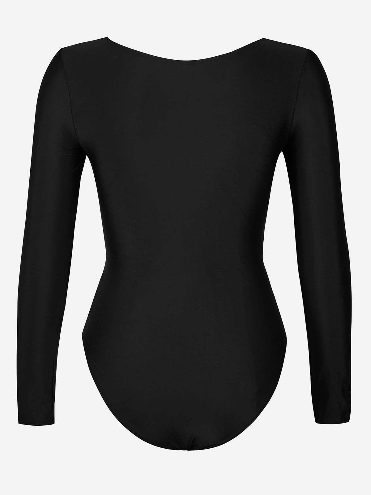CUPSHE Damski jednoczęściowy strój kąpielowy Rash Guard z długim rękawem wycięcie UPF 50+ UV głęboki dekolt w serek O-ring