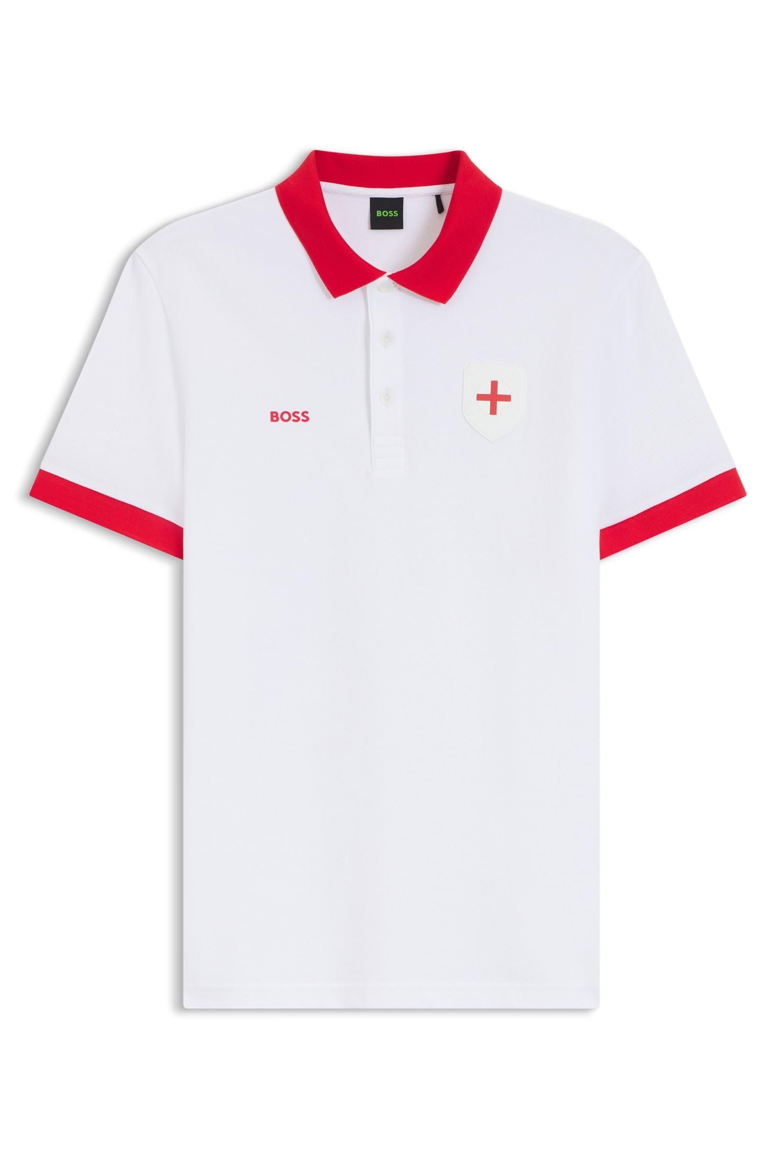 BOSS Mens PL BB BC Lux Paddy Paddy Polo Shirt with Country Flag
