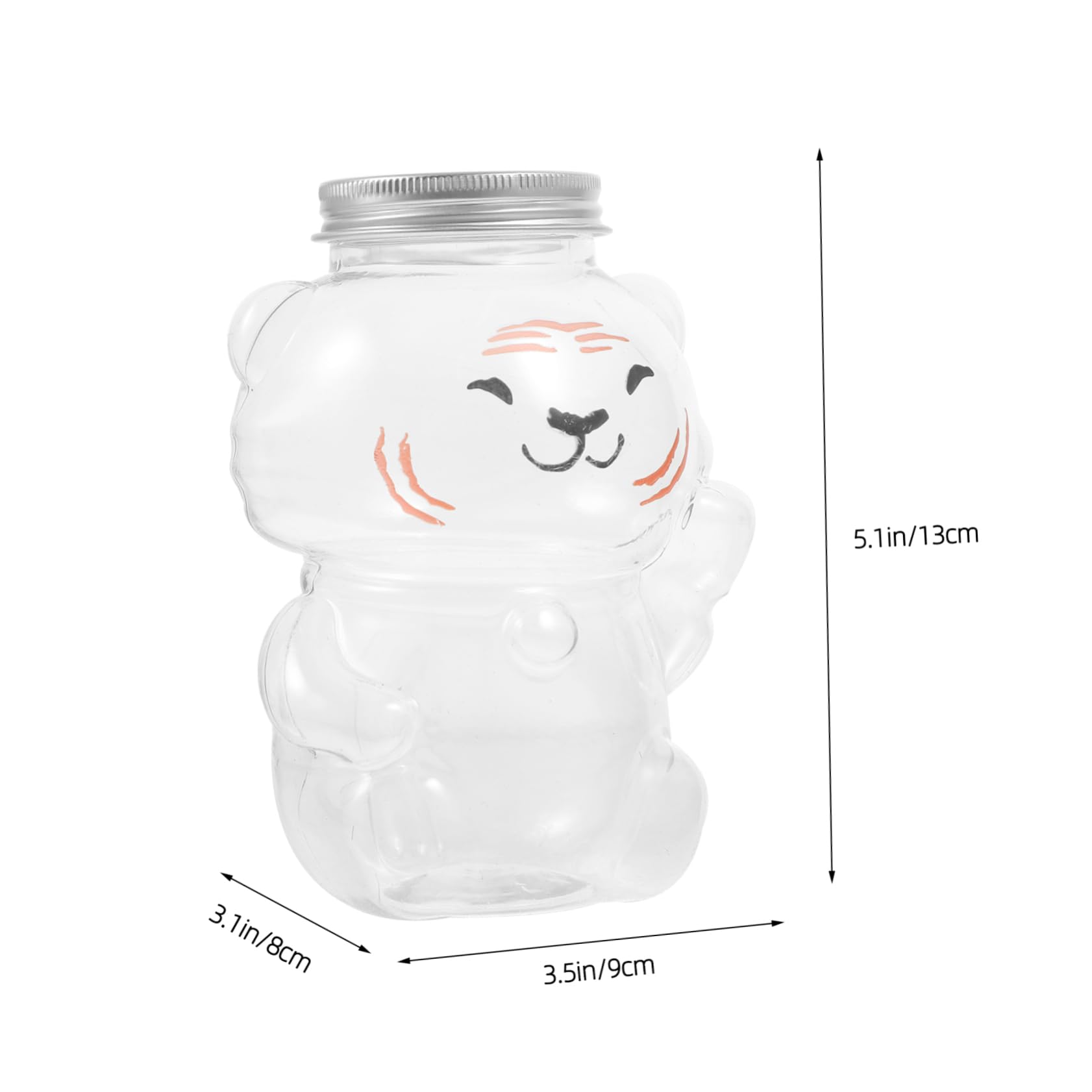 AUTSUPPL 4Pcs Reusable Animal Shape Juice Bottles Leak Containers for Milk Jam Honey Beverages Cute Compact Design for Family for Festivals