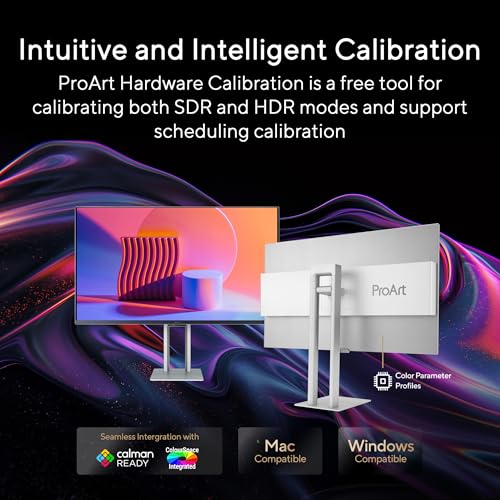 Image of ASUS ProArt Display 27 inch 4K UHD Professional Monitor (PA27UCDMR) - QD-OLED (3840 x 2160), 99% DCI-P3, Auto Calibration, ΔE<1, Calman Ready, 240Hz, HDR-10, Thunderbolt, Ergonomic, 3 yr Warranty