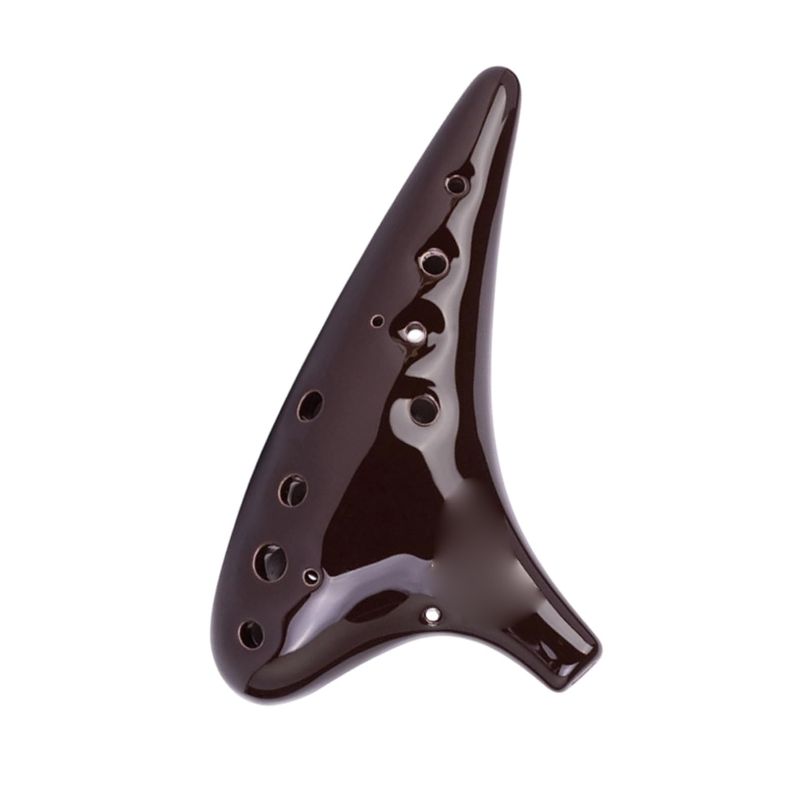 Ocarina Standard Ocarina in Do alto a 12 fori per principianti | Durevole e resistente agli urti, con alti nitidi e bassi profondi(Brown)