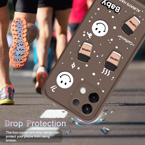 Image of amazon basics Back Case Cover Compatible for Oppo K13 5G | Cute Fun Cartoon 3D Ball | Coffee Silicone Case | Camera Protection | Body Protection | Shock Proof | Color Brown