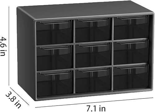 Miniatura 6 de Organizador de cajones pequeños para escritorio, 7.1 x 3.8 x 4.6 pulgadas, mini organizador de cajones de escritorio con 6 cajones transparentes,