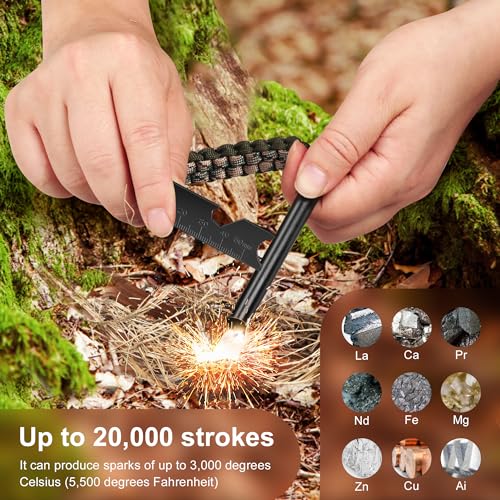 Ferro-Rod-for-Campfires-4-Inch-Flint-Fire-Starter-3rd-Generation-Fire-Starters-for-Hiking-Survival-Flint-and-Steel-Survival-Igniter-with-Paracord-and-Emergency-Whistle