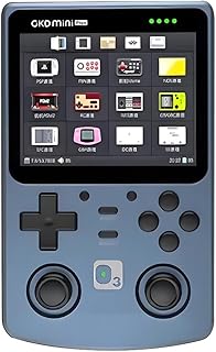 REUS GKD Mini Plus Handheld Game Console with 10000 Games, 3.5 inch Metal Retro Handheld Game Console Classic RK3566 Video Game Console Support WiFi & Bluetooth (16G+128G)