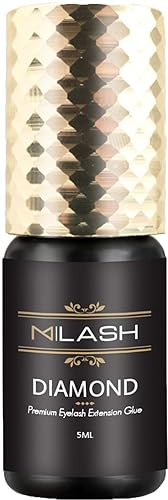 M LASH Adhesivo de extensión de pestañas fuerte (pegamento) de diamante de 6 a 7 semanas de retención 1-2 segundos seco 0.2 fl oz Volumen y uso