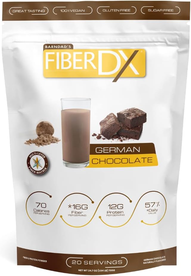 Fiberdx, German Shake, Light to Medium Brown Chocolate, 24.7 Ounce