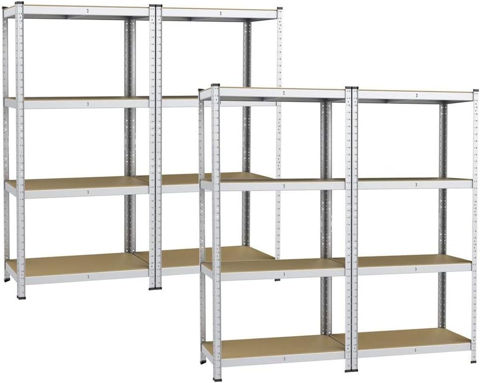 Basic Schwerlastregal 230x120x60 Cm – 4 Böden, Verzinkt, Max. 175 Kg Pro Boden, Made In Germany