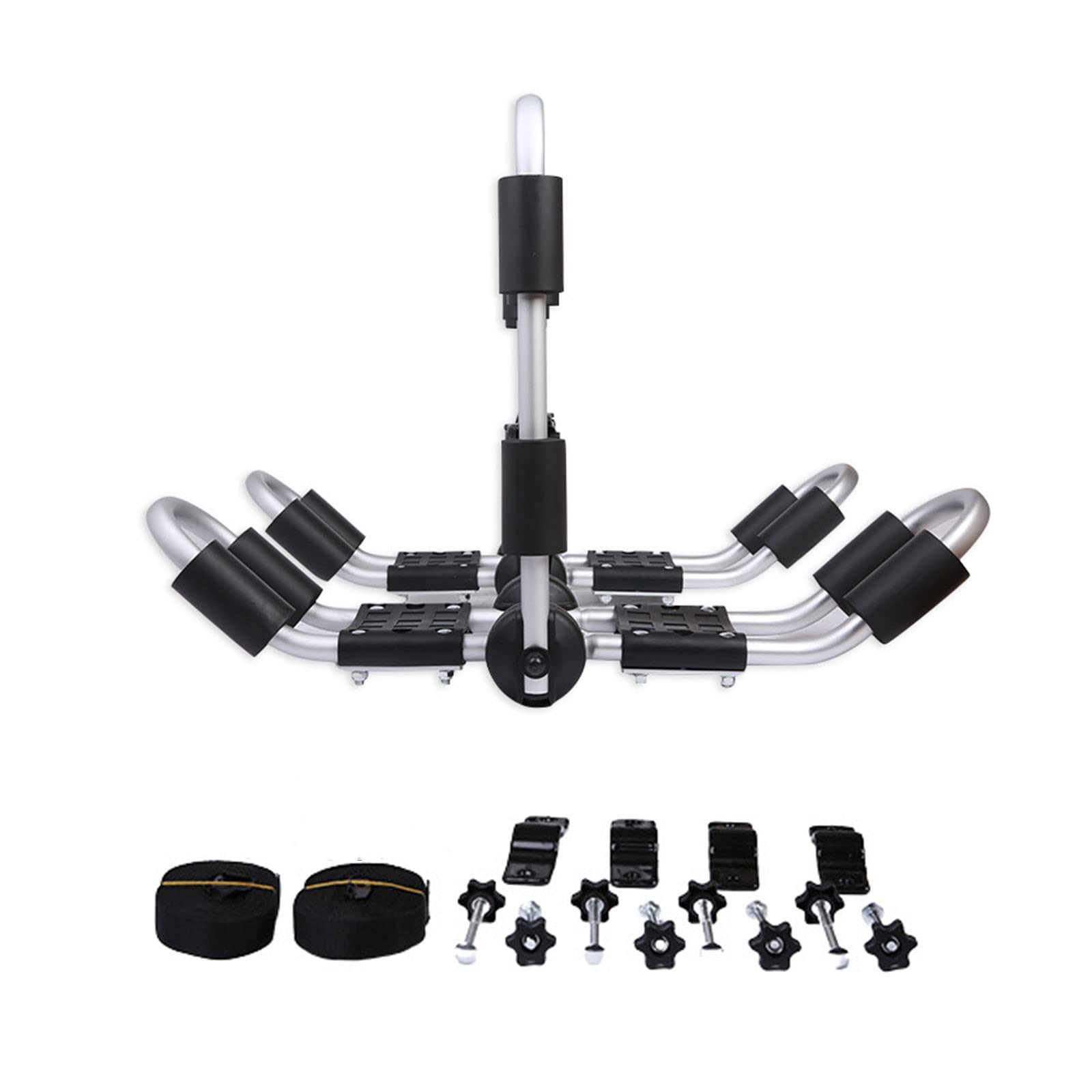 Portaequipajes plegable para kayak, barco, kayak, canoa, portaequipajes de techo plegable bilateral estilo J, soporte doble ligero para kayak, soporte de techo para tabla de esquí en coche, camión y