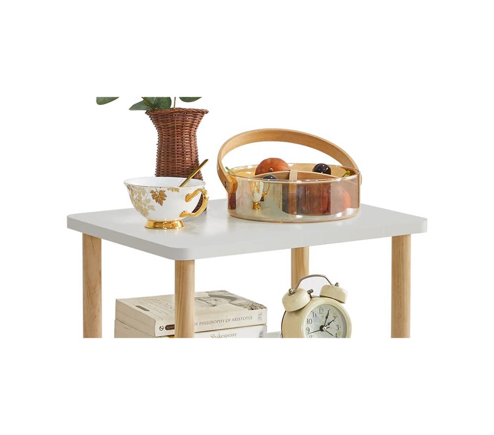 Amazon.com: IBUYKE 3-Tier Side Table, Solid Wood Tall End Table