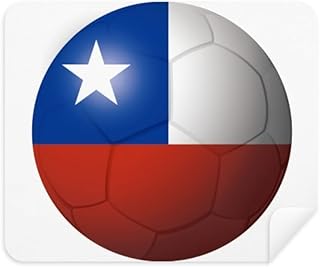 Chile National Flag Soccer Football Cleaning Cloth Screen Cleaner 2pcs Suede Fabric