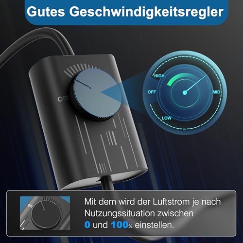 Hon&Guan ispušni ventilator 150 mm s kontrolom brzine, kupaonski ventilator metalni tihi 38 W s povratnom klapnom za garažnu kuhinju (crni)