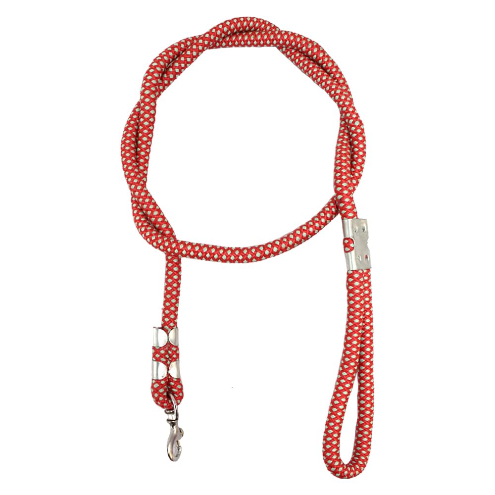 Pawpourri Extra Thick Premium 18mm Nylon Rope Dog Leash with Strong Hook | Training and Walking Long Dog Leash for Medium to Large Dogs (5 Feet Long, Red) (B0CTQXVSYR) Amazon Price History, Amazon Price Tracker