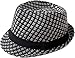 TAUT Unisex Two Toned Short Brim Sun Fedora Hat with Solid Band Black SM