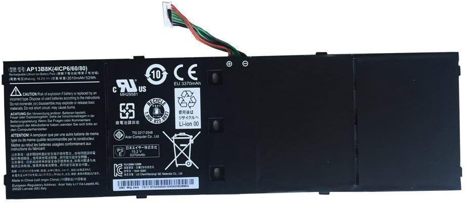Ding AP13B8K Replacement Laptop Battery Compatible With Acer Aspire V5-572 V7-481P R7-571 PC(15.2V 53Wh)