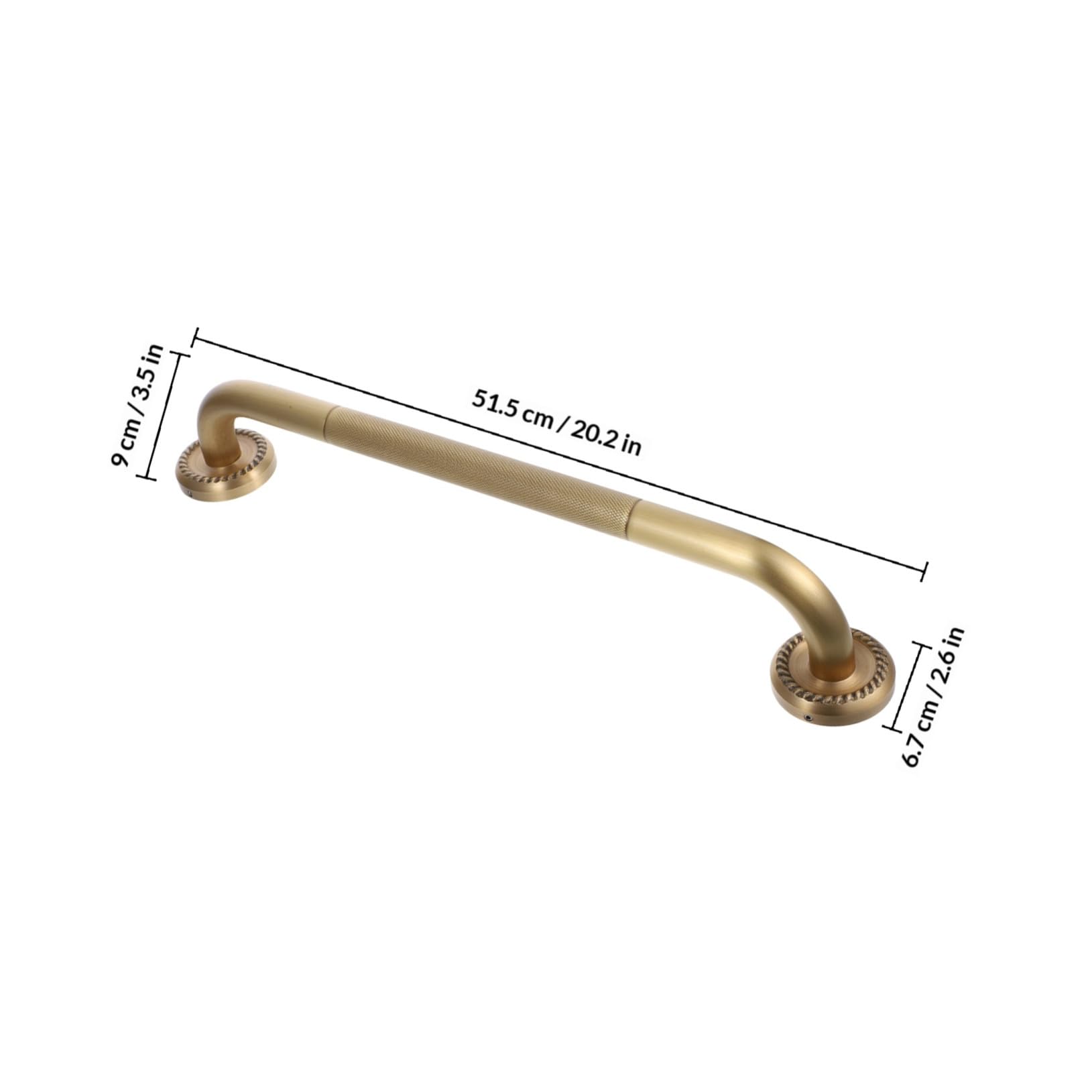 minkissy Supporto Doccia per Anziani in Rame Color Oro Maniglione Antiscivolo e Design Ergonomico, per Bagno e Vasca da Bagno, Evita Cadute e Garantisce Sicurezza
