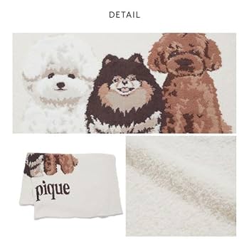 ジェラートピケ　パウダーDOG3柄ジャガードブランケット gelato pique（ジェラートピケ）の「パウダーDOG3柄ジャガード