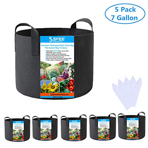 Sfee 2 Pack 10 Gallon Potato Grow Bags, PE Durable Aeration Pots Planters