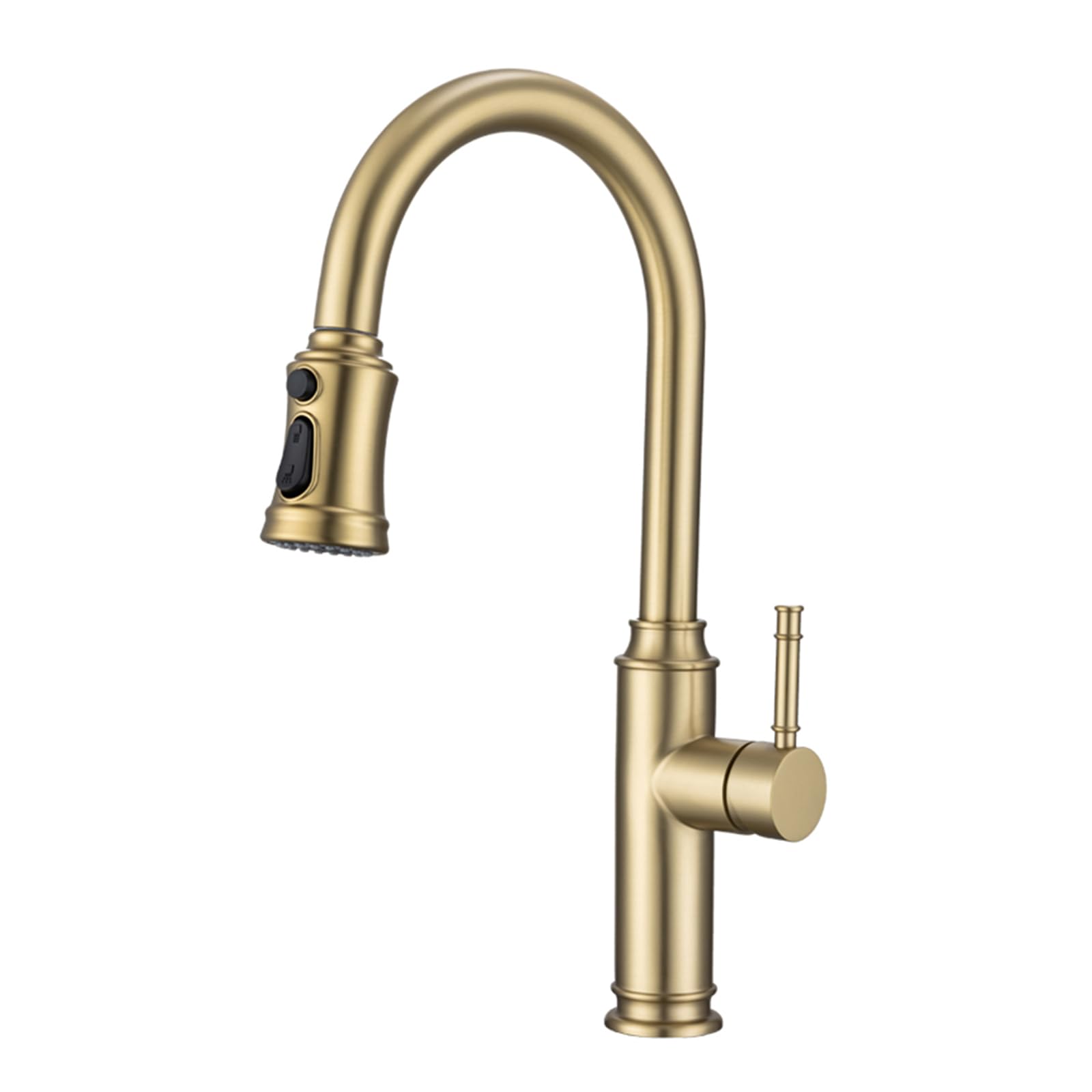 ZYCHSJXA Kitchen Tap with Pull Out Sprayer 360° Swivel Spout Sink Taps for 2 Spray Modes Hot and Cold,Gold