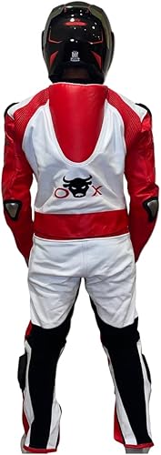 Miniatura 2 de Ox Traje de motocicleta totalmente protector de 2 piezas chaqueta desmontable 100 piel natural L