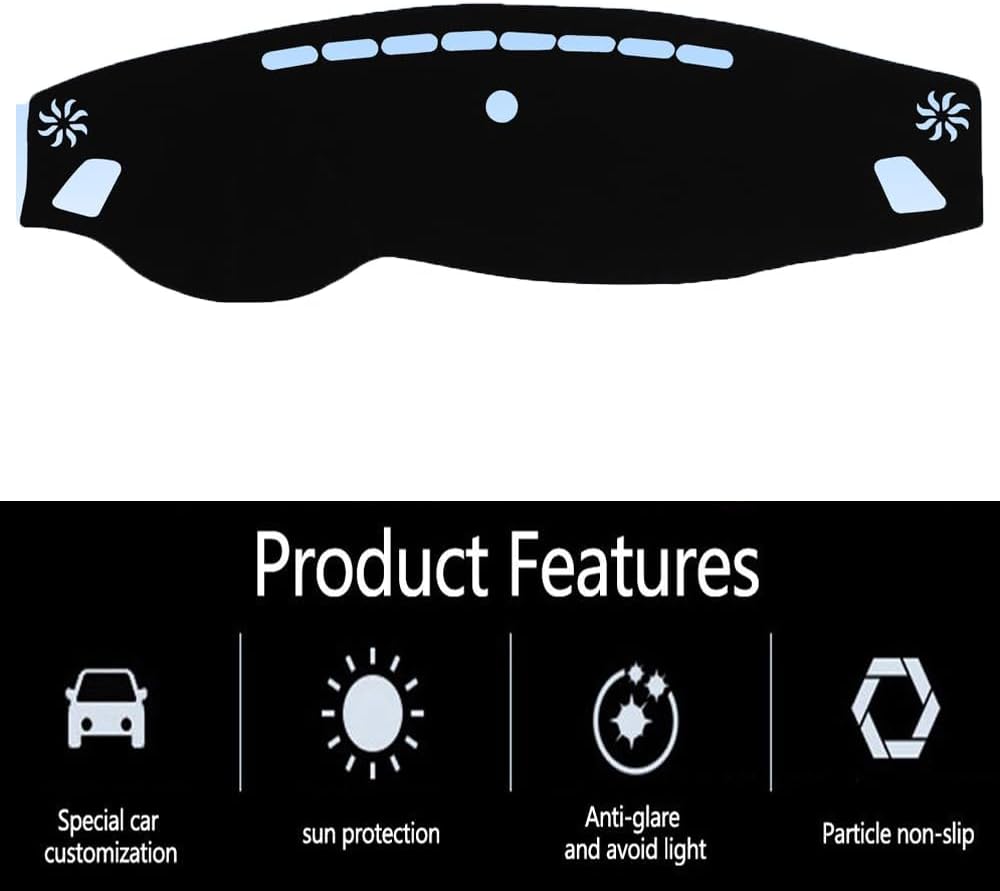 Dashboard Cover for 2016-2019 KIA K5,Polyester Dash Covers mat,Car Dash Board Protecter Cover,Interior Dash Covers Pads,Blue
