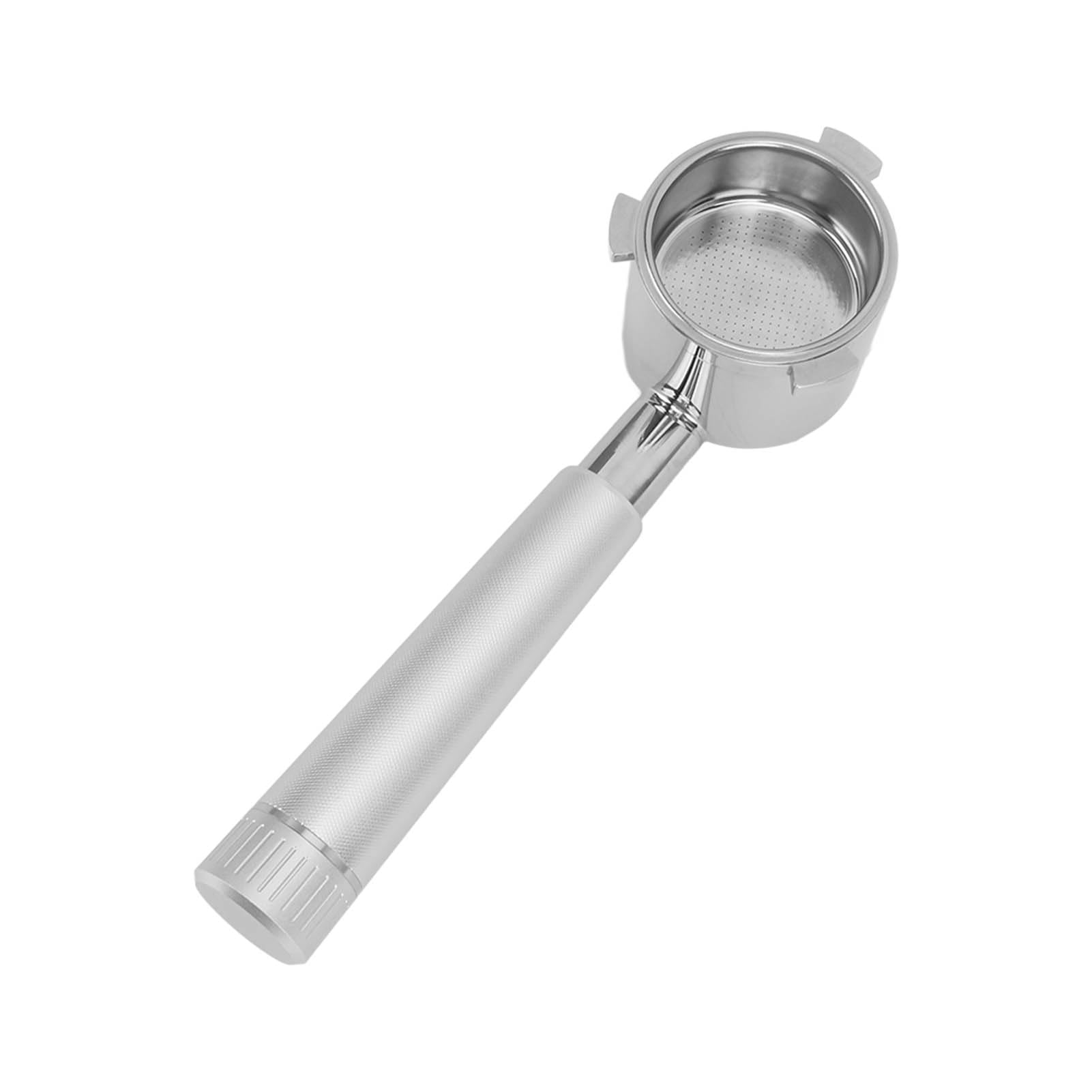 Portafiltro per caffè Portafiltro Nudo Senza Fondo per Serie 9 9335 9155 9355 9665 Maniglia Ergonomica in Acciaio Inossidabile Design Leggero (Argento)