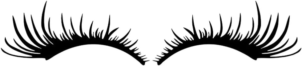 Laptop Car Truck Bumper Window Decal Headlamp Headlight Charming Eyelashes Fake Eyelash Sticker Car Headlight Decoration Decal Car Stickers Black 2 Pairs