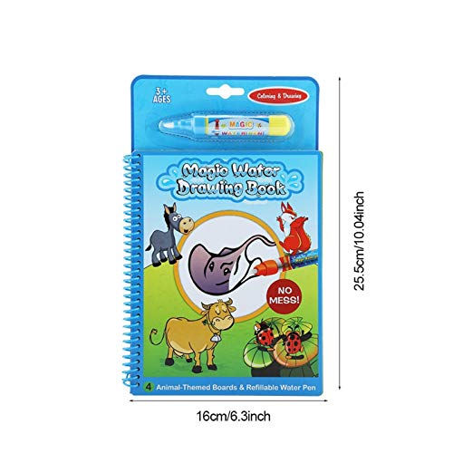 Aquarell & Malbuch, tragbares magisches Aquarell-Malbuch für Kinder, das pädagogisches Geschenk mit einem Stift malt, 10… – Bild 5