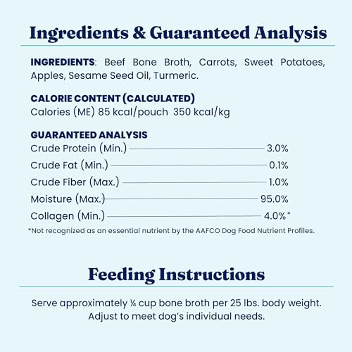 Image of Solid Gold Beef Bone Broth for Dogs - Limited Ingredient Bone Broth Dog Food Toppers for Picky Eaters with Collagen & Superfoods - Dog Gravy Topper for Dry Food - Gut Health & Hydration - 16oz /10 Pack