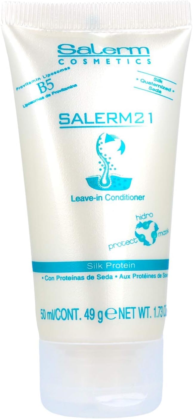 SALERM - Instant Hair Conditioner 21 Silk Protein - 250 ml - Leave-In or Rinse-Out Conditioner - with Silk Proteins - Heat Protector and Hydrating (Pack of 2)