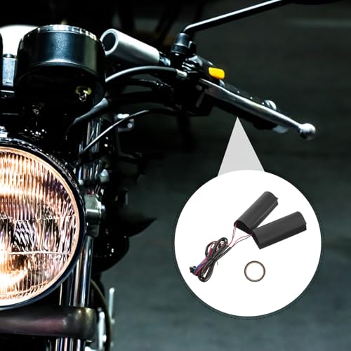 Puños calefactables de moto POPETPOP de película metálica para manillar 7