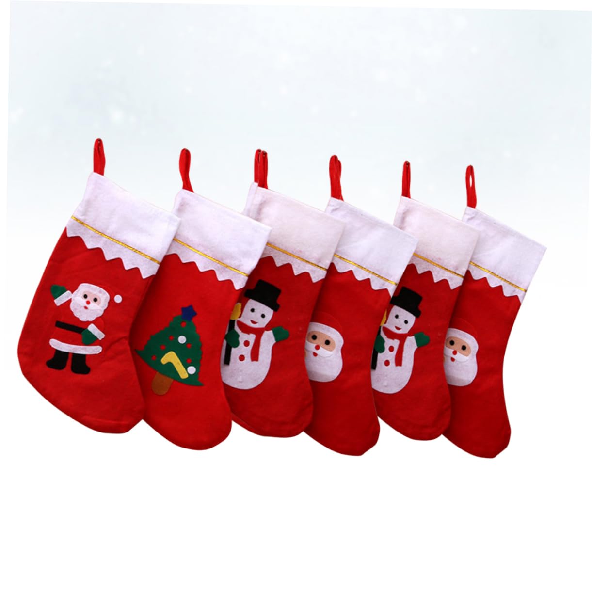 TOPBATHY Stk Weihnachtsgeschenktüte Weihnachtsbonbonstrumpf Weihnachtsstrümpfe Hängen Strümpfe Anhänger Weihnachtsbaumstrumpf Weihnachtssockentasche Weihnachtsdeko-socken Kleine Strümpfe