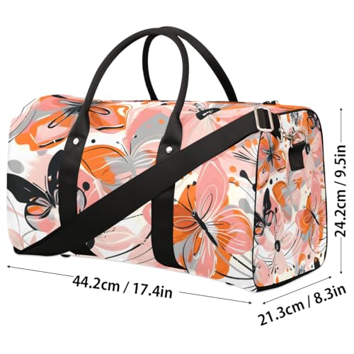 Travel Duffle Bag Butterfly Abstract Colorful Sports Gym Bag for Women Men Gym Bag Weekender Overnight Bags Waterproof Carry On Tote Bag Workout Bag Dance Swimming Yoga Hospital Maternity Bag4