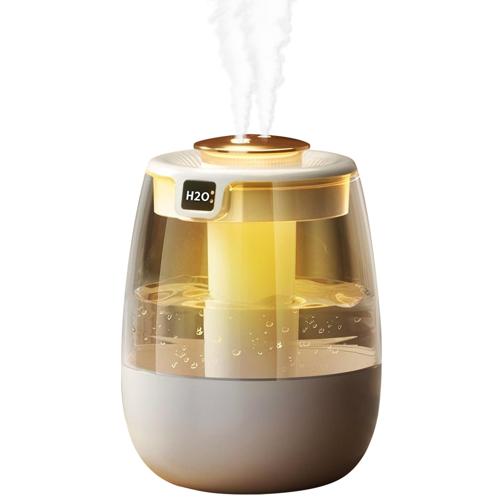 1.3L Cool Mist Humidifier for Bedroom with UV Sterilizer & Digital Display - 20dB Quiet Ai...