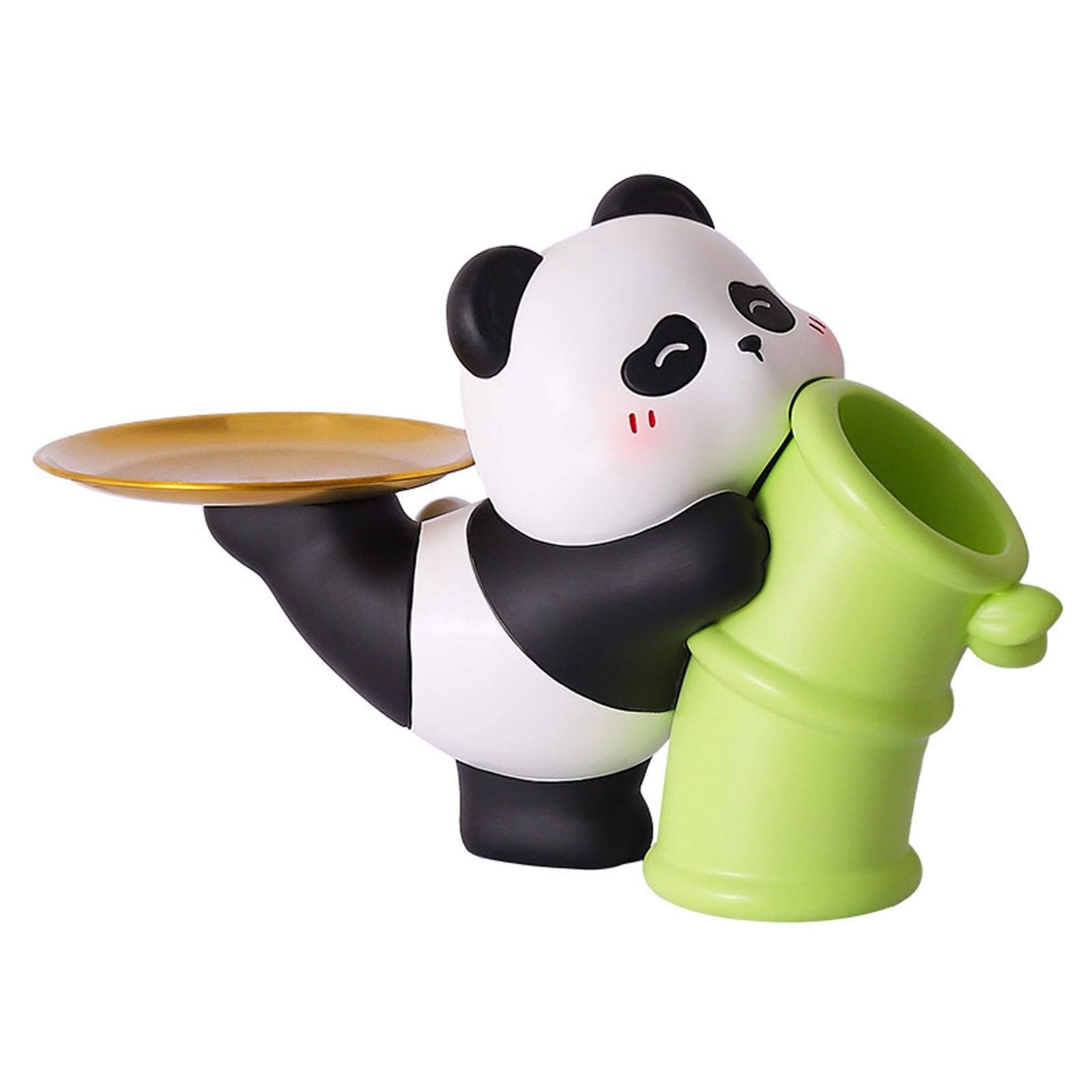 Taca na klucze Panda, kreatywny materiał żywiczny Taca na drobiazgi na biurko, Taca Rzeźba pandy z żywicy, Taca na klucze do przechowywania biżuterii w przedpokoju, Ozdoba Salon