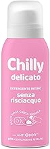 Chilly Without Rinse, Intimate Cleanser Without Gentle Rinse, Use on Toilet Paper, Suitable for Sensitive Skin, Formula in Mousse at pH5, with Anti-Odor, Clinically Proven - 100 ml