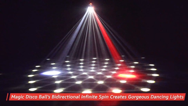 Image of Two-Armed Moving Head Lights with RGBW 4-in-1 Stage Lighting Effect and Starry Effect Controlled by Remote,DMX512,AUTO,Sound-Activated and Master-Slave in DJ Party Concert Church Wedding Theater