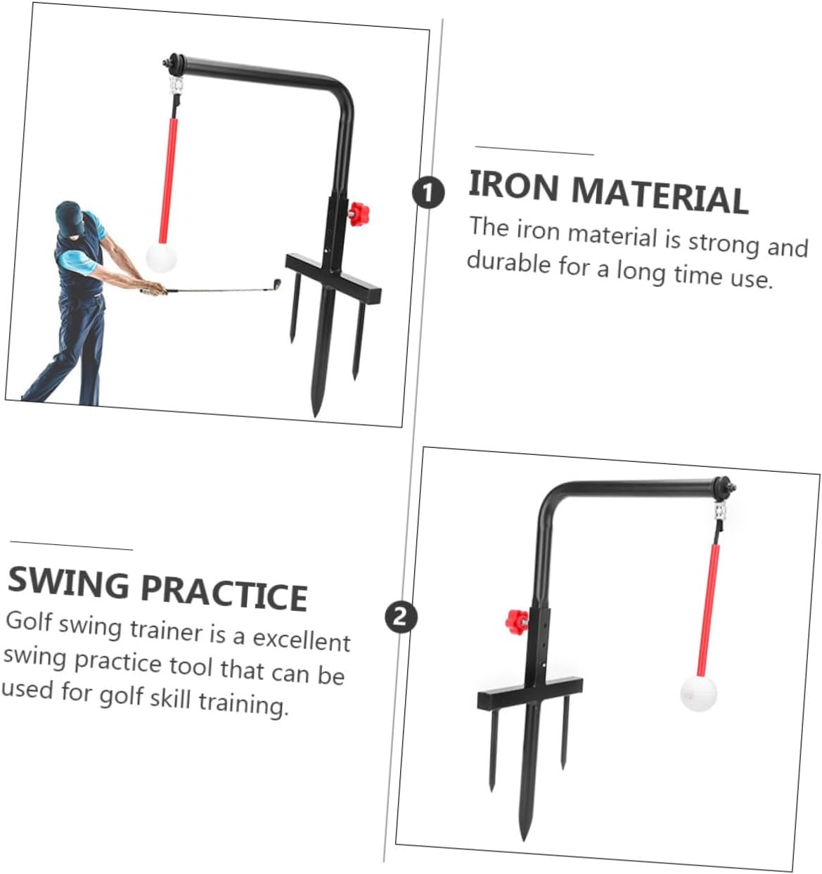 1pc Iron Swing Training Tool Golf Practice Aid for Accurate Swing Posture Portable Outdoor Trainer for Skill Development and Precision Hitting