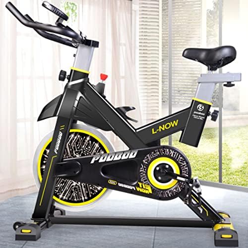 Indoor Cycling Bike, Belt Drive Indoor Exercise Bike,Stationary Bike LCD Display for Home Cardio Workout Bike Training